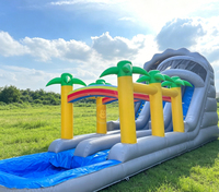 Toboggan aquatique gonflable avec piscine intégrée pour bateau