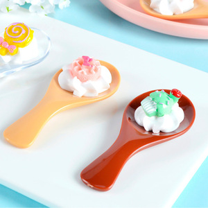 Cuillères à glace simulées, jouets de dessert, modèles alimentaires, décorations/accessoires DIY en forme de fruit du dragon et de fraise - Product Image 4
