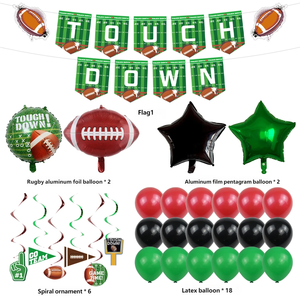 Kit de Décorations de Fête de Football Très Vendu : Bannière Touchdown et Ballons pour la Fête du Dernier Match - Product Image 6