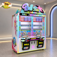 Machine d'arcade à prix en métal pour deux joueurs avec deux stations de jeu, écran en acrylique transparent, prise en charge de l'espagnol pour les lieux de divertissement