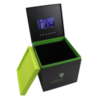 Boîte à brochures vidéo sur mesure avec logo personnalisé Boîte à brochures vidéo avec écran LCD de haute qualité Boîte à cartes vidéo