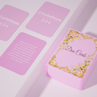 Cartes de Prière Chrétiennes Personnalisées avec Boîte, Design OEM ODM, Divers Versets Bibliques, Cartes à Jouer en Papier