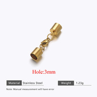 Embout de cordon en acier inoxydable avec fermoir mousqueton, embout de connexion à sertir pour la fabrication de bijoux DIY, fabrication de bracelets Showfay