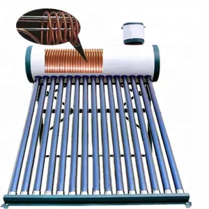 流行的真空管太阳能热水器不锈钢热水系统，带热管集热器