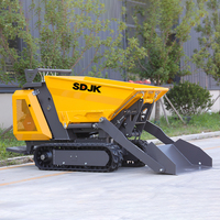 Mini-dumper autochargeur 4x4, transporteur pour espaces restreints, mini-dumper de jardin, camion à benne hydraulique diesel, livraison gratuite