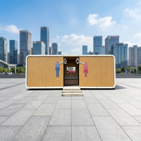 Conteneur WC Solaire Modulaire Mobile en Acier Personnalisable, Écologique, Durable, Technologie Intelligente, Clé en Main, Prix Compétitif