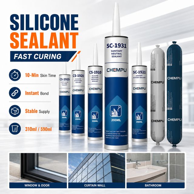 Bulk Supply Non Sag Silicone Glue Filling Dustproof Acetic Silicone Sealant for Countertops Clear Silicone Glue
