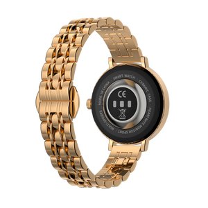Reloj Inteligente DF HD36 de 1.19 Pulgadas AMOLED con Diseño de Diamantes para Mujer, Monitor de Presión Arterial, Frecuencia Cardíaca, Seguimiento del Sueño con Codificador AI GPT - Product Image 4