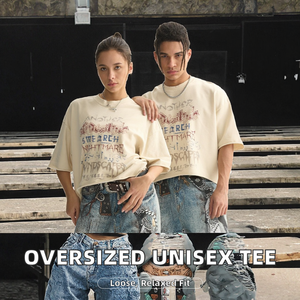 Camisetas FLN 2026 Personalizadas con Estampado de Letras, Tejidas para Hombre, con Borde sin Rematar, Estilo Urbano, Felpa Francesa, Oversize, Unisex, Casuales, Cortas y Cuadradas - Product Image 2