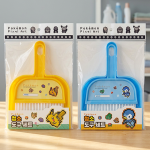 pokemon Pixel Art Mini <b>Desk</b> Cleaning Tool Set Korean Kids Eraser Dust Brush Broom <b>Retro</b> 8-bit Model AB0107 - Product Image 2