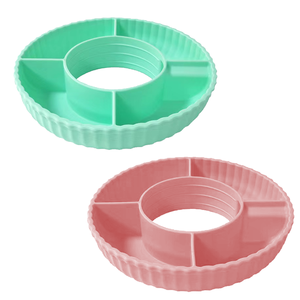 Sac à collation réutilisable en silicone à 4 compartiments, sacs de conservation des aliments étanches pour les collations et la préparation des repas - Product Image 1