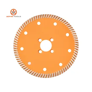Wholesale 105-250mm Diamond Hot Pressed Super-Thin Diamond Turbo Saw Blade Cutting Disc for Granite Marble Engineered Stone Tile