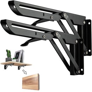 Support d'étagère triangulaire en fonte d'acier inoxydable robuste matériel de cuisine pour étagères de meubles flottantes supports de qualité supérieure - Product Image 1
