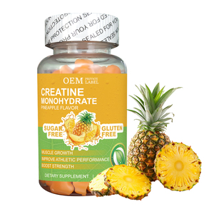 Gomitas de creatina monohidrato con sabor a piña sin azúcar de alta calidad OEM/ODM para el crecimiento muscular - Product Image 1