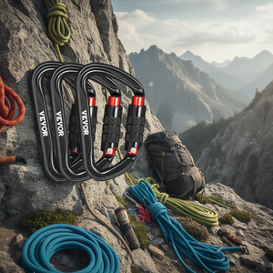 Vevor – clips mousquetons à verrouillage automatique, 30 Kn, en métal, 3 pièces, pour équipement d'escalade et de randonnée - Product Image 2