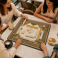 Tapis de table Mahjong 31,5x31,5 pouces, antidérapant, en néoprène, réduction du bruit, imperméable, portable