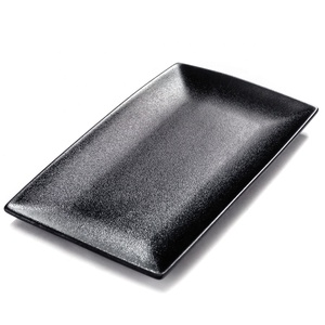 Di alta qualità di stoviglie 10/13/14 pollici nero opaco giapponese sushi piatto di ceramica <span class=keywords><strong>set</strong></span> di 3 cibo/serpente/sushi/piatto torta per il ristorante - Product Image 5