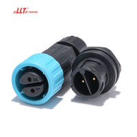 Connecteur d'alimentation étanche M16 à verrouillage automatique pour panneau électrique extérieur, 2, 3, 4, 5, 8, 9, 12 broches, pour panneau LED
