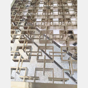 304 acier inoxydable moderne diviseur de pièce tenture murale rectangulaire panneau écran translucide insonorisé Durable - Product Image 4