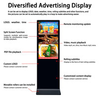 Layar Display Digital Signage LCD Ultra Tipis 32 43 49 50 Inch untuk Iklan Dalam Ruangan, Cocok untuk Toko Retail dan Mal