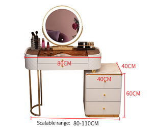 Venta al por Mayor de Tocadores de Maquillaje Modernos para Sala de Estar y Dormitorio, con Espejo y Taburete - Product Image 6