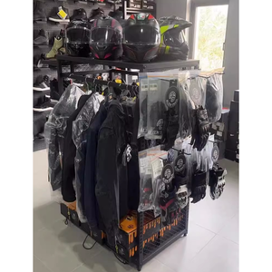 Stile industriale appendiabiti da uomo fabbrica personalizzato casco moto espositore per negozio di abbigliamento - Product Image 1