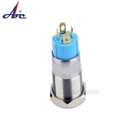 Interruptor de botón de bloqueo automático impermeable, serie D IP 67 IK10, con luz iluminada