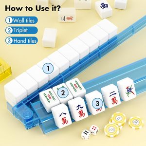 Supports de Mahjong avec poussoirs, 18,5 pouces, antidérapants, de qualité supérieure, lot de 4, pour Mahjong américain et dominos - Product Image 3