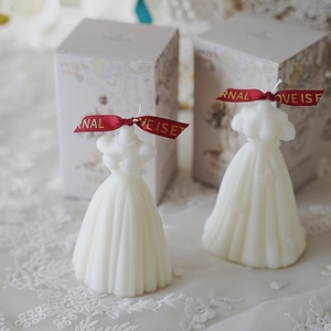 Vela <span class=keywords><strong>de</strong></span> Cera <span class=keywords><strong>de</strong></span> Soja con Diseño <span class=keywords><strong>de</strong></span> Vestido <span class=keywords><strong>de</strong></span> Novia, Caja <span class=keywords><strong>de</strong></span> Regalo con Logotipo Personalizado, Decoración Romántica para Bodas, Regalos Hechos a Mano - Product Image 3