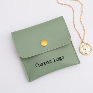 Luxury Custom Rectangle Square PU Leather Pouch for <b>Rings</b> Bracelets Earrings-Portable Small Jewelry <b>Storage</b> Magnetic Snap - Product Image 2