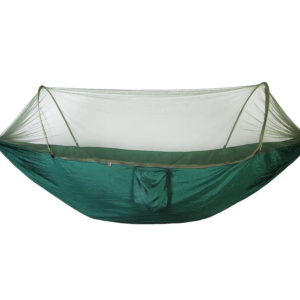 Ransel Kemah ukuran besar nilon parasut Hiking luar ruangan Logo kustom tenda tempat tidur gantung dengan jaring nyamuk