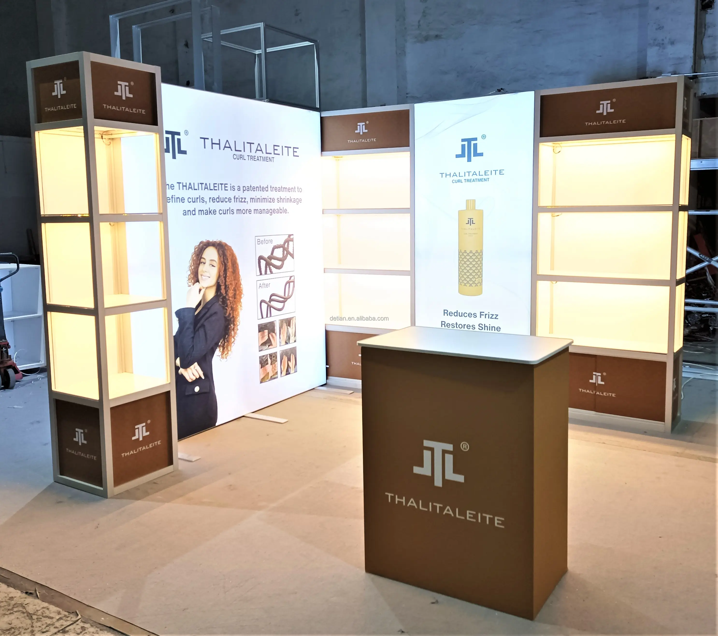 Detian Display offer 10x10 trade show expo stand, portable trade show booth for expo custom