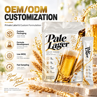 WELLBODY Pale Lager Flavor Powder Sans Alcool 0 Sucre 0 Glucides 5 Calories Léger Croustillant Rafraîchissant 30 Sachets 150g