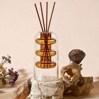 Bouteille diffuseur de parfum en verre borosilicate double couche vide, récipient d'arôme décoratif pour la maison, vase diffuseur de parfum pour la maison