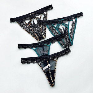 Bragas de encaje ahuecadas para mujer, Tanga Sexy, lencería sin entrepierna, tangas de cintura baja, entrepierna abierta, ropa interior - Product Image 3