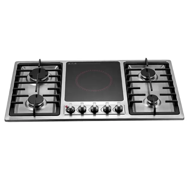 Built in gas electric burner cootop 36 inch stainless steel gas hob