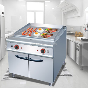 Commercial Freestanding Electric/Gas Stainless Steel Full 1/3 1/2 Flat <strong>Plate</strong> Griddle Grill With Cabinet for Restaurant - Product Image 2