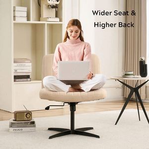 Fauteuil d'appoint de luxe en velours <span class=keywords><strong>blanc</strong></span>, dossier mi-haut, sans accoudoirs, avec pieds en fer noir, pour salon et chambre – Chaises de salon de style moderne - Product Image 3
