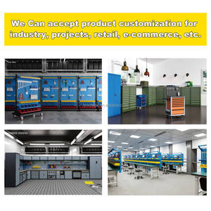 Tùy chỉnh 2-ngăn kéo bàn làm việc lưu trữ và công cụ Tủ di chuyển thép hội thảo operative bảng OEM hỗ trợ - Product Image 6