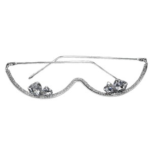 Hot Sale Rhinestone Geometric Pattern <strong>Square</strong> Face Shape Adult Women's High Sense Party Photographing Rimless <strong>Frames</strong> - Product Image 5
