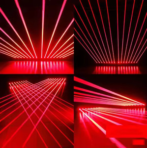 2024 luce laser a otto occhi a singolo punto rosso con luce a fascio a comando vocale luce ktv da discoteca - Product Image 6