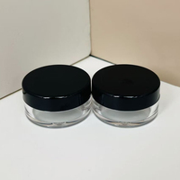 Emballage pour cosmétiques et soins personnels, boîte à poudre noire 5G avec couvercle à trois trous, écran en maille, bouchon à vis