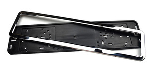 European Standard Durable Metal License Plate <b>Frame</b>-Custom Black Silk Screen Printed Sprayed Metal Plate Holder for Russian - Product Image 4