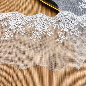 Chất lượng cao gạc sữa Lụa Ren TRIM máy tính thêu ren lưới cho phụ kiện đám cưới hoặc quần áo-chất lượng cao vải - Product Image 5