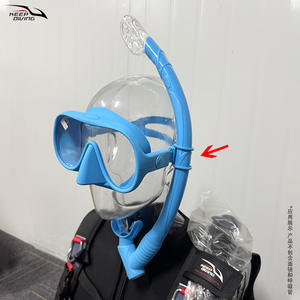 Masque de plongée et tuba KEEP DIVING, silicone coloré, connexion en forme de 8, équipement de plongée libre fixe, tube anti-perte - Product Image 2