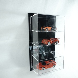 Vitrine de présentation en acrylique lavable, écologique et personnalisée pour modèles de camions et voitures miniatures, pré-assemblée, design moderne pour la maison - Product Image 4