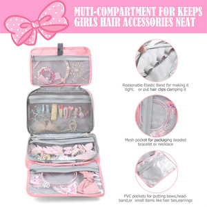 Organisateur d'accessoires de cheveux pour épingles à cheveux pour bébés filles sac de rangement à barrette multi-poches sac de rangement pour petites filles - Product Image 3