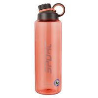 Bouteille d'eau de sport pour homme, style gym, PC 1000 ml, avec couvercle à vis, étiquette personnalisée et poignée facile à transporter pour une utilisation en extérieur