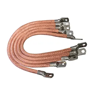 Flexible copper braid jumpers Round Bonding Leads