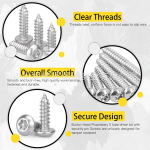 304 Stainless Steel Torx <b>Screws</b> Pan Head Self Tapping With <b>Bit</b> <b>Set</b> 211 Pcs - Product Image 4